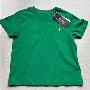 NWT Polo by Ralph Lauren Kids Emerald Green Short Sleeve Tee with Yellow Pony